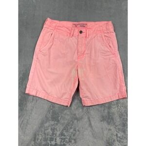 American Eagle Prep Shorts Mens‎ 32 Neon Pink Chino Cotton 100% Casual SS-17